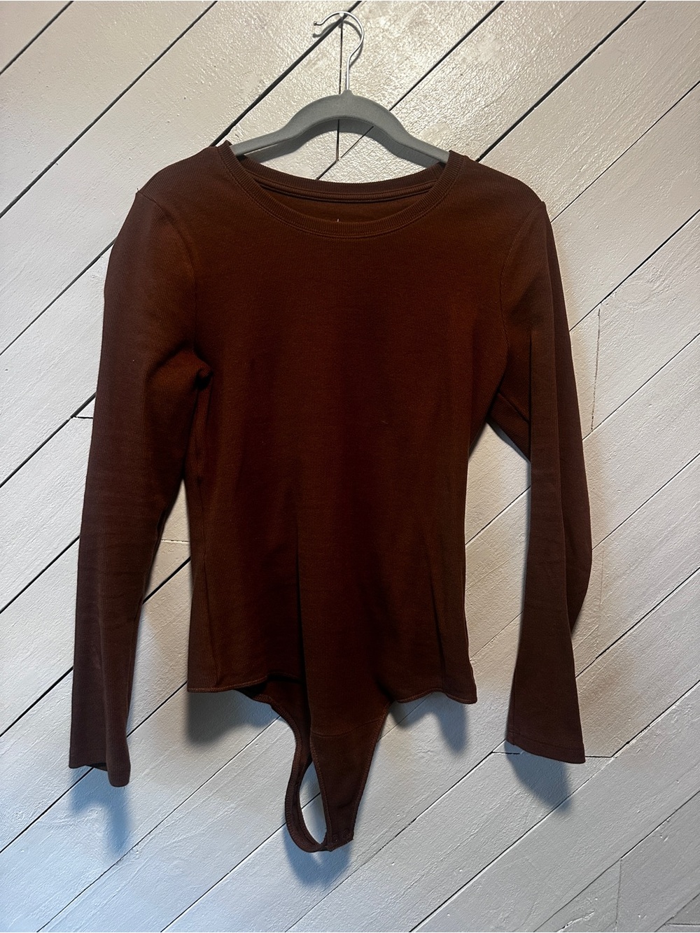 nuuds Brown Long-Sleeve Crew Neck Bodysuit